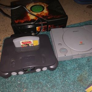Nintendo 64 with some games